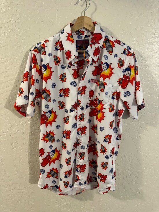 DIXXON Other - Dixxon Bombs Away Bomb Pop Summer Button Up Collared Short Sleeve Shirt